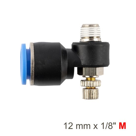 AIRCRAFT Flow Control Swiv. Elbow Pu 12mm X 1/8' M